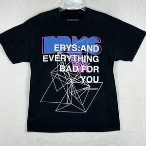 MSFTSREP Jaden Smith Shirt Men L Black Vision ERYS Art Streetwear Graffiti